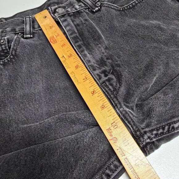 Levi’s 505 Jeans Mens 36x34 (Fits 34x31) Black Straight Denim‎ Grunge Streetwear - Picture 10 of 13